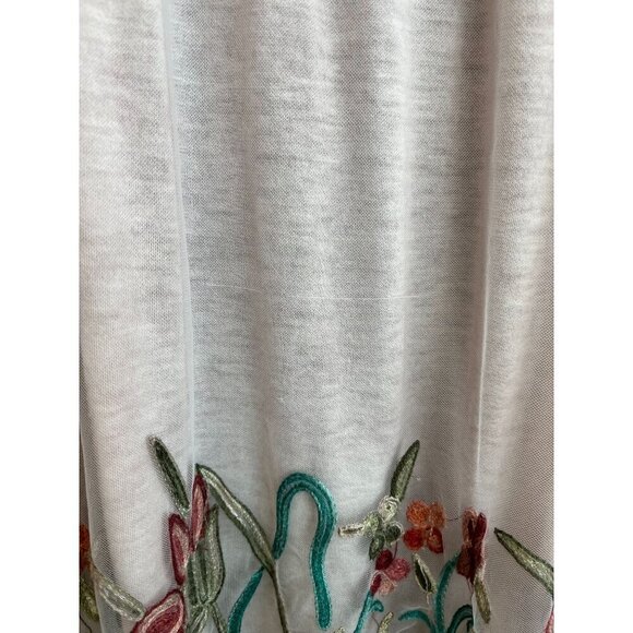 Simply Couture Dusty Pink Embroidered Floral Long Sleeve Dress Size Large NWT - Picture 11 of 11